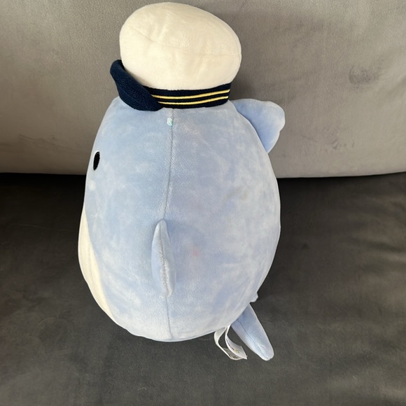 Squishmallows Samir Blue Whale with Sailor Hat - Ultrasoft Kelly Toy Plush 12” - Picture 6 of 9